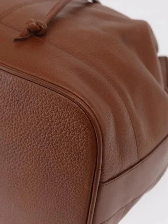 Burberrys Purse Shoulder Bag Leather Brown Gold Auth - Picture 12 of 15